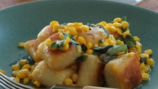 Gnocchi，SweetCorn和Marjoram