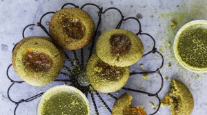 Matcha Marmalade thumbprint bancuits aka果酱滴。