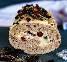 圣诞布丁roulade。