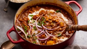 Chickpea and potato curry.